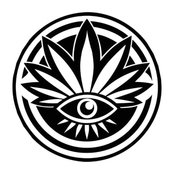 A glyph style icon of stoner weed vector