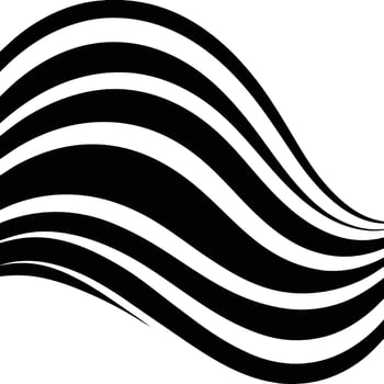 A black and white wave with a white background vector