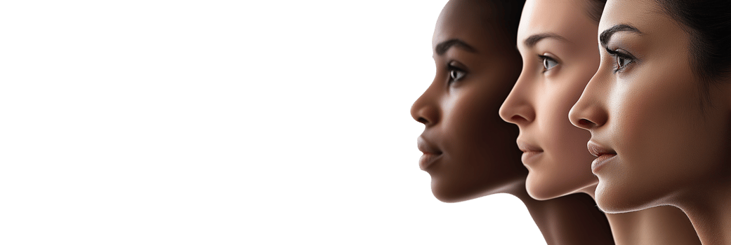 Diverse skin tones in harmony, showcasing beauty and skincare on a transparent background png