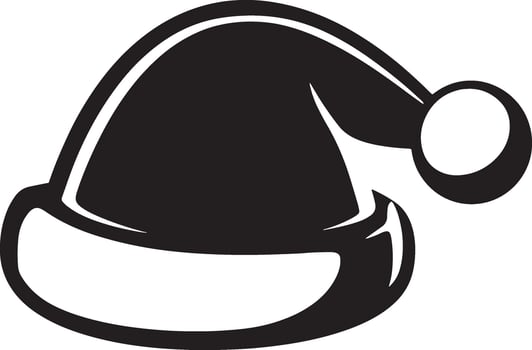 Downloadable Christmas Santa Hat Silhouettes vector