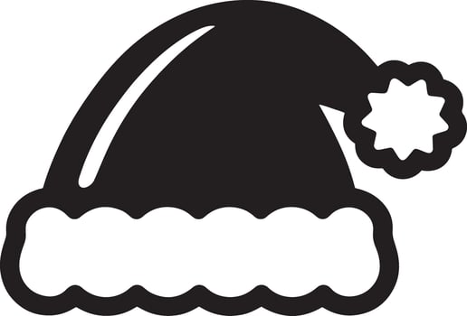 Christmas Silhouette Art Santa Hat Vectors