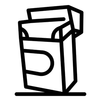 Open cigarette pack resting on a surface, ready to smoke vector