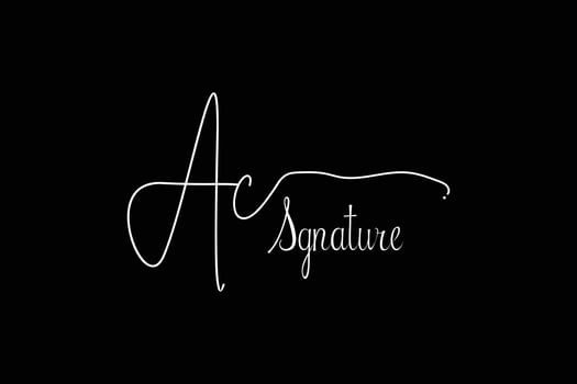 Ac initials Handwriting signature logo. Ac Hand drawn Calligraphy lettering . Ac letter real estate, beauty, photography letter logo design. vector
