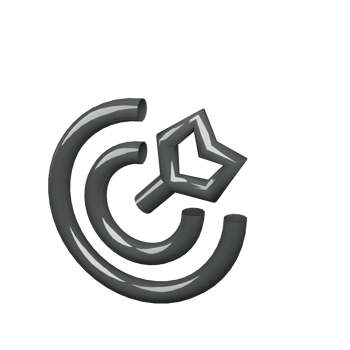 3D render icon of arrow png