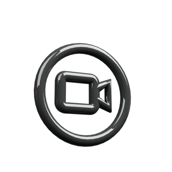 3D render icon of camera symbol png