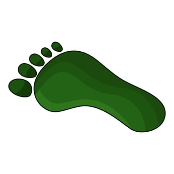 illustration of green footprint vector
