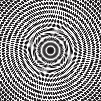 An optical illusion image of a spiral pattern vector