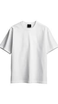 White t-shirt isolated on transparent background png