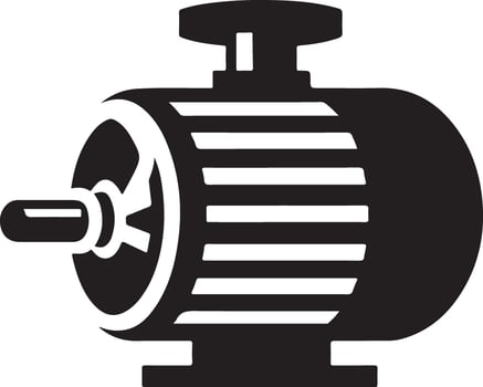 Modern Electric Motor Silhouette Design for Branding vector