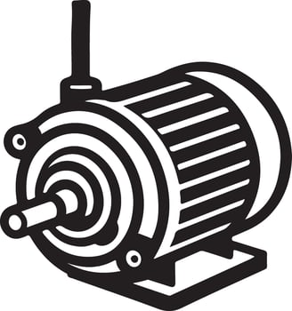 Unique Electric Motor Silhouette Artwork for Marketing vector