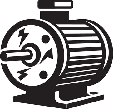 Versatile Electric Motor Silhouette for Creative Use vector