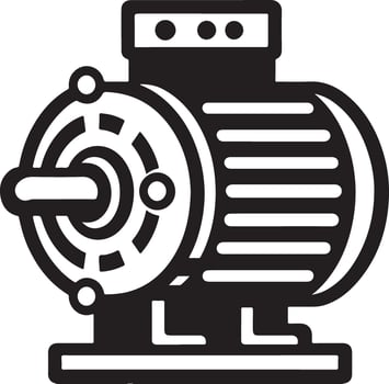 Dynamic Electric Motor Silhouette Image for Projects vector