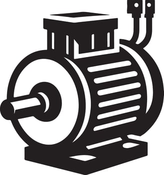 Professional Electric Motor Silhouette Graphic for Designers vector