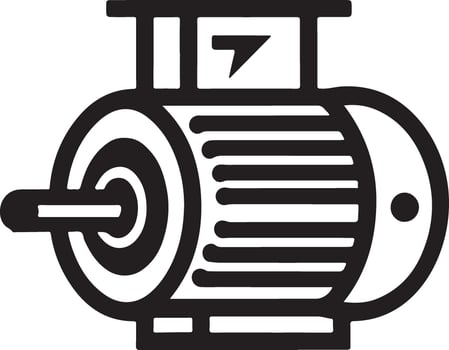 High-Quality Electric Motor Silhouette Design vector