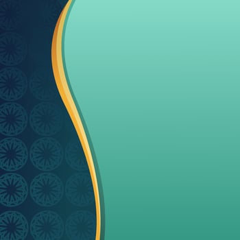 wave corner and ornaments in it vector