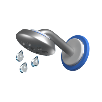 Shower in 3d illustration png