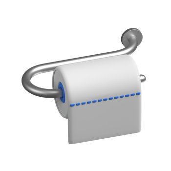 Toilet Tissue in 3d illustration png