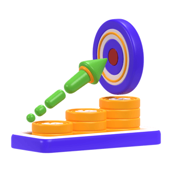 Financial Goals in 3d Illustration png