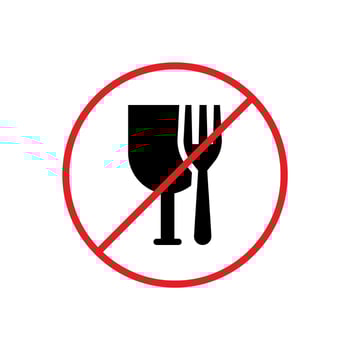 No Food Silhouette Icon vector