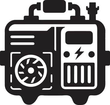 Unique Generator Silhouette Design for Creative Projects vector