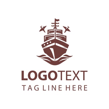 Iron Tide ship logo vector