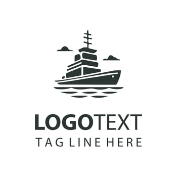 Wave Glider Ship Logo vector