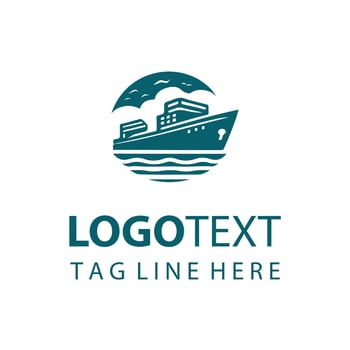 Oceans Embrace Ship Logo vector