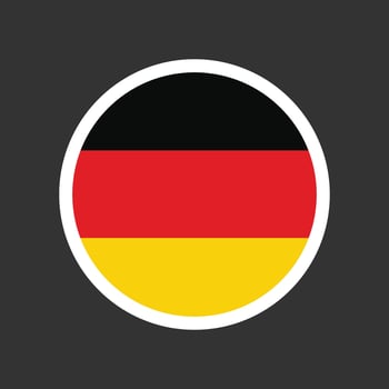 Round circle flag of Germany. Flag flat color. digital illustration. vector