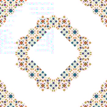 Islamic Rhombus Ornament on Pastel Color vector