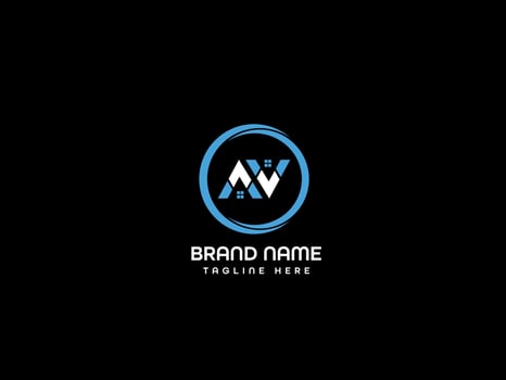 Av modern letter logo vector