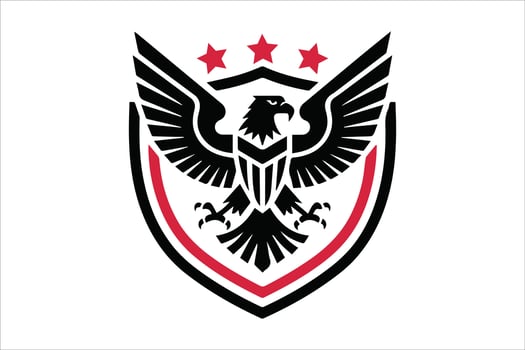 Eagle star shield logo military, tactical, veteran design vector
