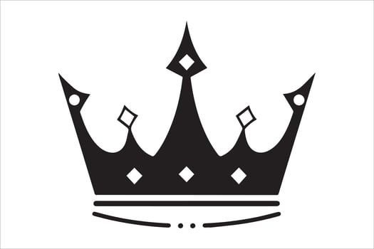 Elegant crown icon illustration on a white background vector