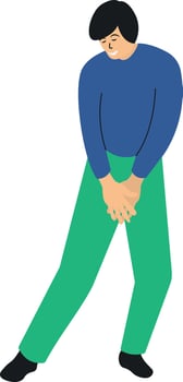 Happy People Dance Character in Flat Style vector
