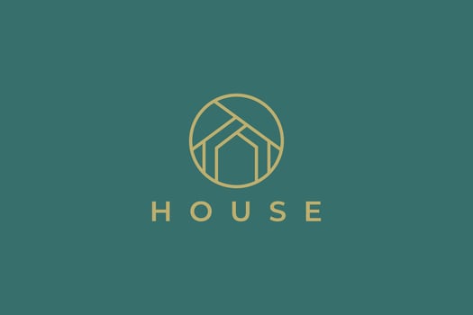 House Logo Real Estate Modern Minimalist Elegant Concept Property Architect Building Brand Identity vector