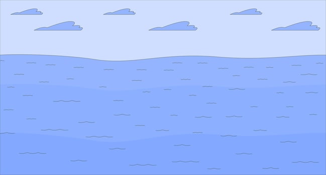 Flood natural disaster flat illustration. Climate crisis problems. Water level rising during heavy rains 2D landscape cartoon background. Global warming impact on environment scene image vector