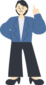 Business Character Illustration on White Background vector