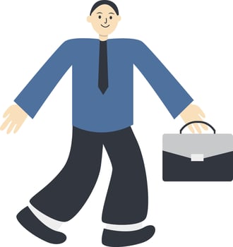 Business Character Illustration in Cartoon Design vector