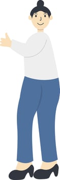 Business Character Illustration on White Background. vector