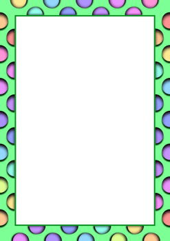 border green frame with colorful circle png