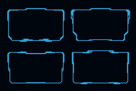 Technology futuristic frame element. HUD sci-fi design element. vector