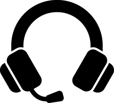 Headset Glyph Icon vector