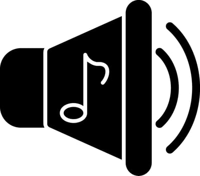 Sound Glyph Icon vector
