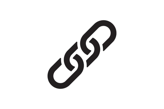 Chain link icon. Connection sign illustration. Linked interface design. vector