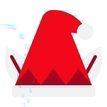Elf Hat christmas icon illustration vector