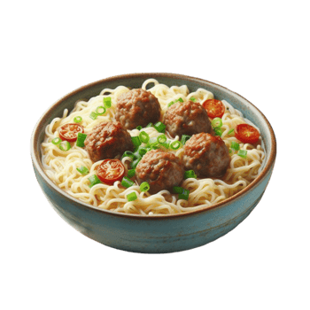 Bowl of Spaghetti with Meatballs png