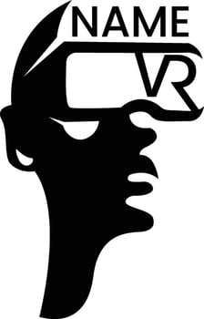 Virtual Reality Logo DEsign vector