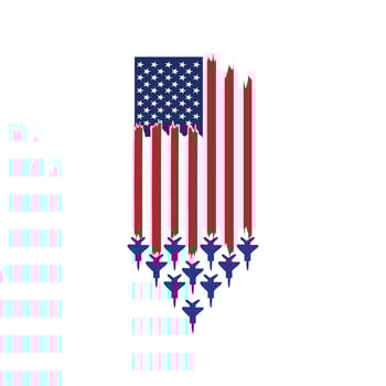 Jet Fighter with USA Flag Shirt Bold and Patriotic Graphic vector