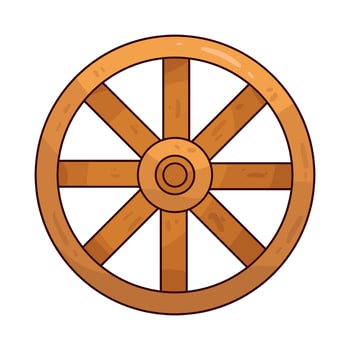 Illustration of wagon wheel vector