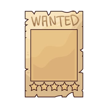 Illustration of wanted poster vector
