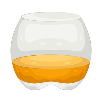 Illustration of Bourbon glass vector